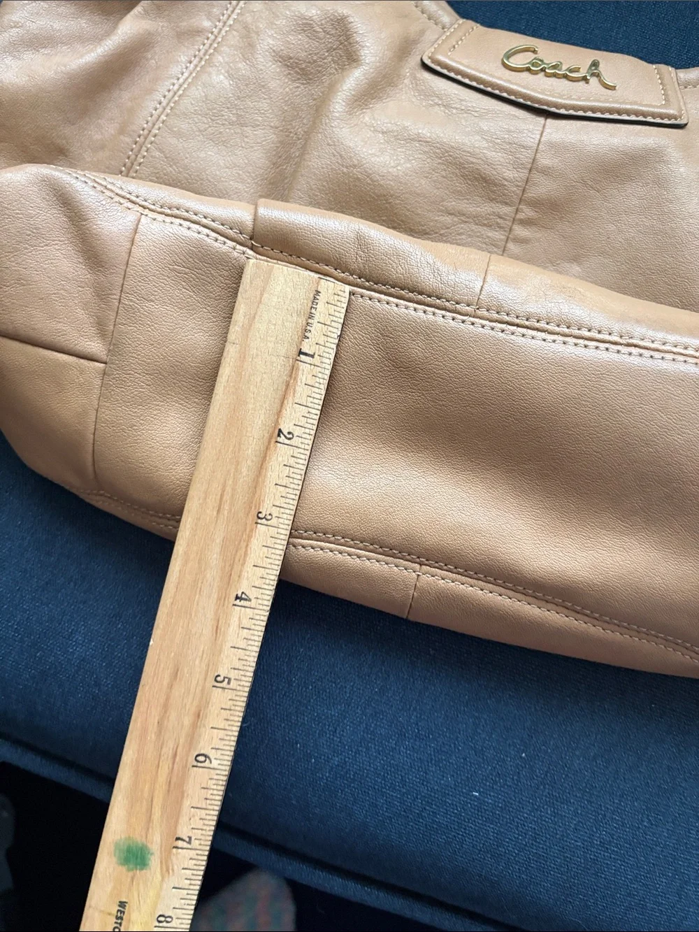 Coach Caramel Leather Shoulder Tote